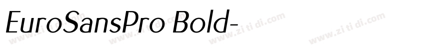 EuroSansPro Bold字体转换